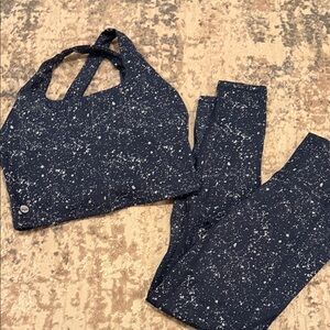 senita Speckled Sports Bra and Leggings Set